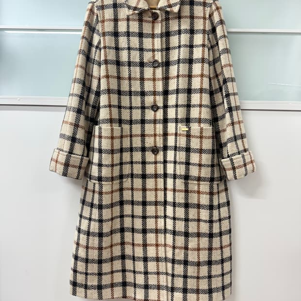 DAKS 울 체크코트