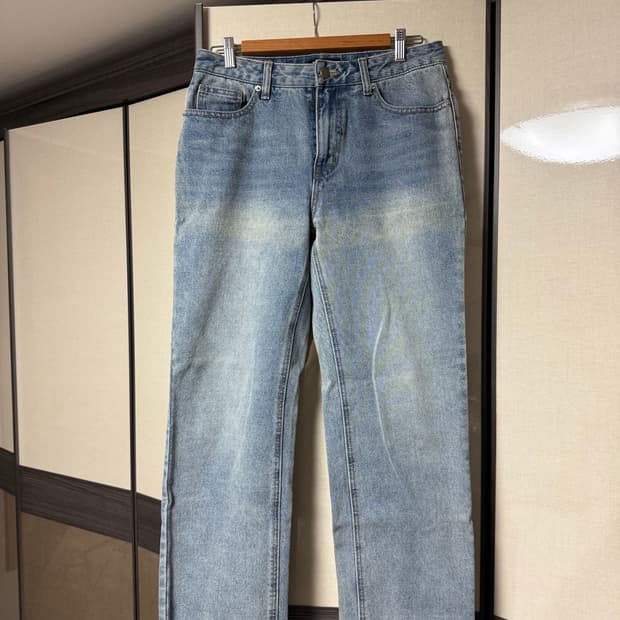 토피 와이드 데님 팬츠 오일인디고 M