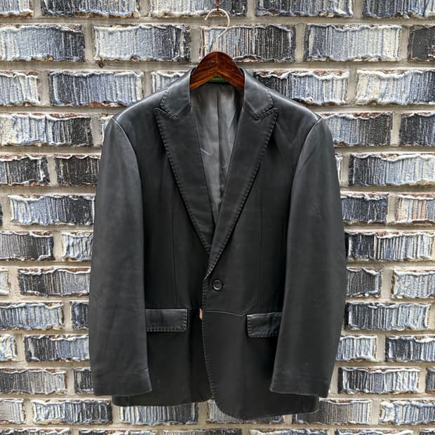 00s 양가죽 블레이저 원버튼