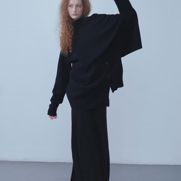 리포스 Bold shawl cardigan navy