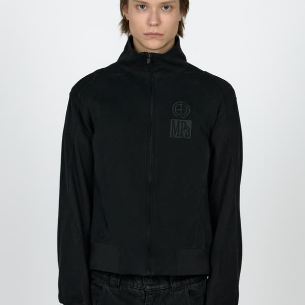 플라스틱프로덕트 contrast zipped jacket 블랙