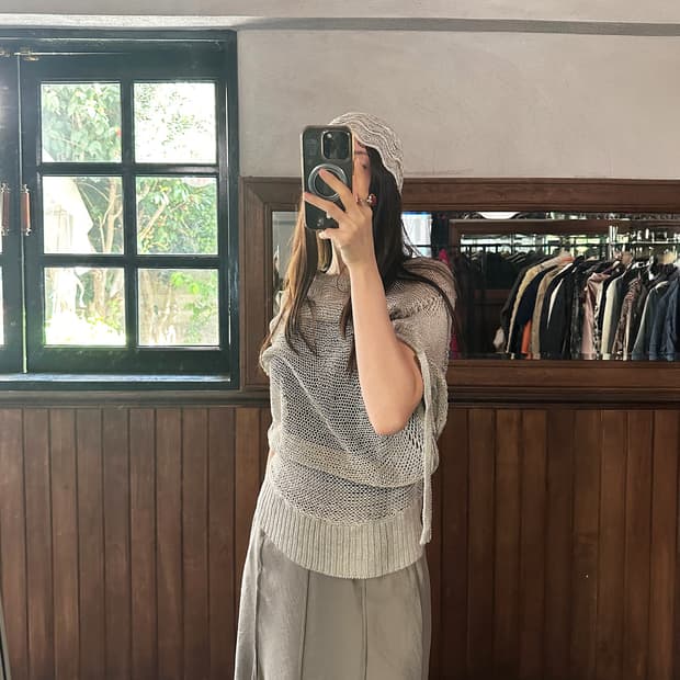 JPV linen long knit top