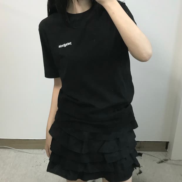 파타고니아 블랙 반팔 티셔츠