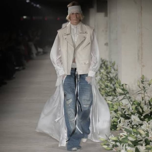 ann demeulemeester vest calf skin 52