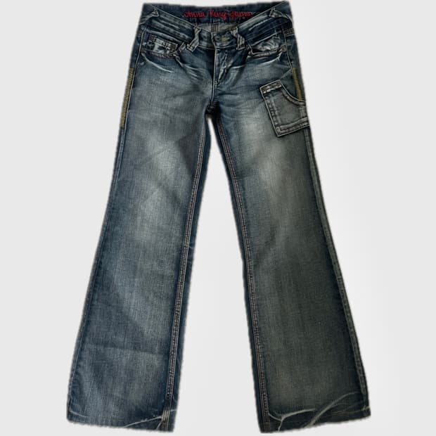 ANNA KERRY JEANS 수퍼로우라이즈 워싱 데님 부츠컷