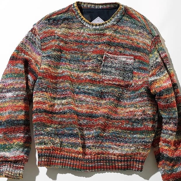 [M]디스이즈네버댓 고어텍스 윈드스탑퍼 리버시블 니트 크루 네이비