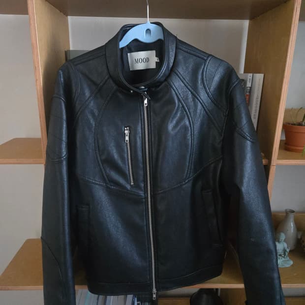 바이커 레더 자켓