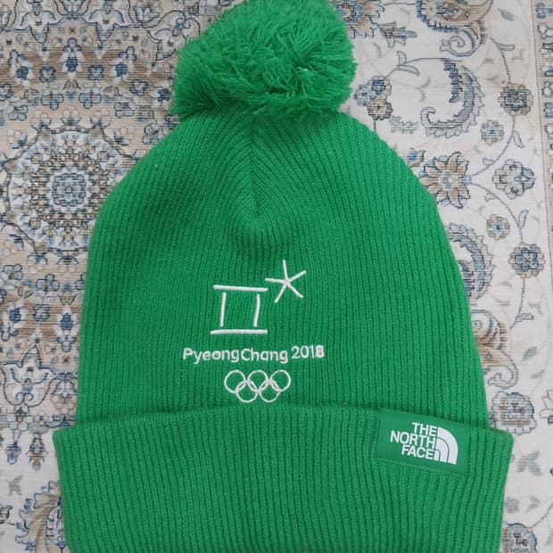 (새상품) 노스페이스 평창 올림픽 그린 비니