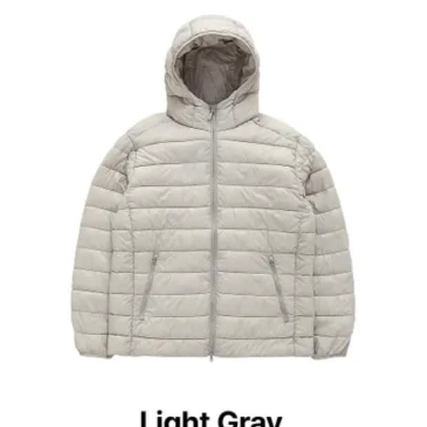 스파오 씬라이트 경량패딩 라이트그레이 S