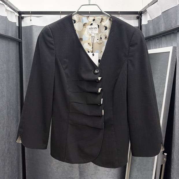 아르마니 꼴레지오니 2009S/S 러플 프론트 테일러드 자켓