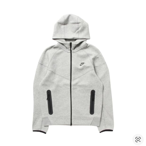 나이키 테크 플리스 윈드러너 풀 집 후드 그레이