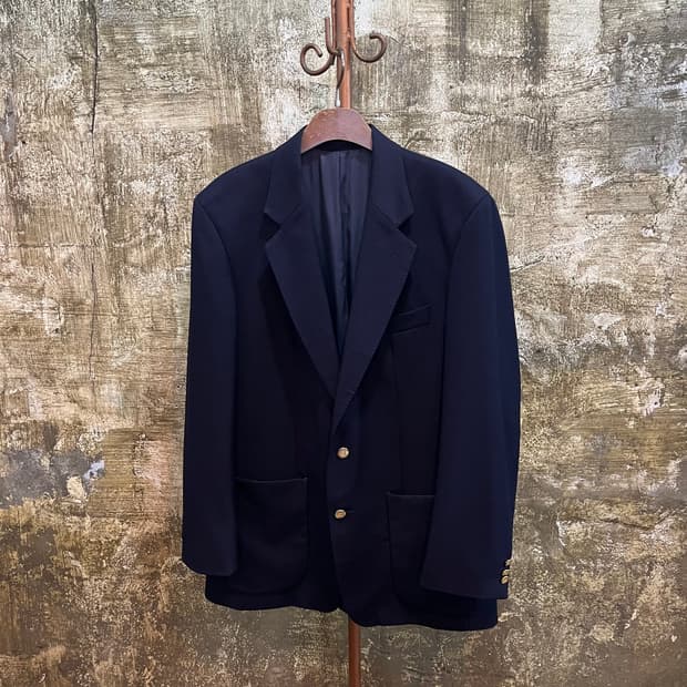 90s 빈티지 버버리 금장 버튼 네이비 블레이저