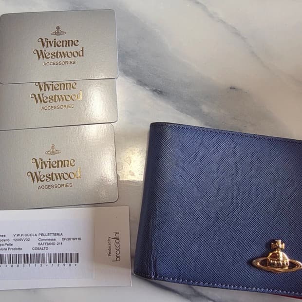 비비안웨스트우드 코발트 반지갑