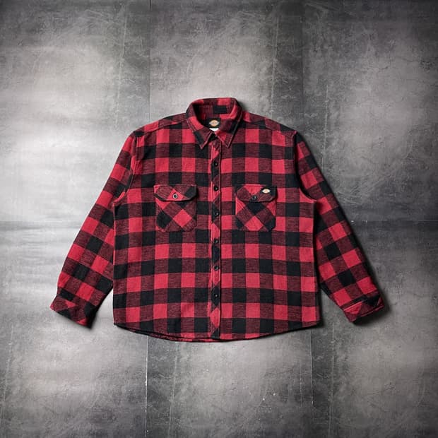 DICKIES 디키즈 빈티지 버팔로체크 플란넬 워크 셔츠 A00825