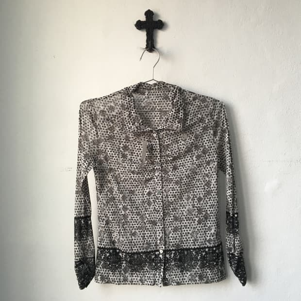 Pattern shirring shirt