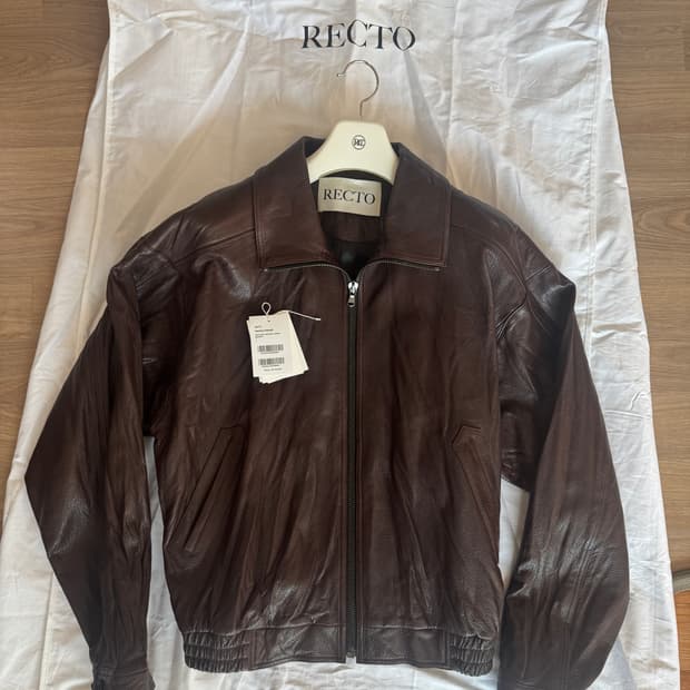 렉토 하이넥 레더 가죽자켓 L사이즈 새상품 판매