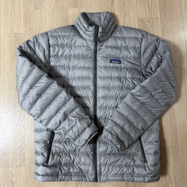 L 파타고니아 다운스웨터 자켓 실버 그레이