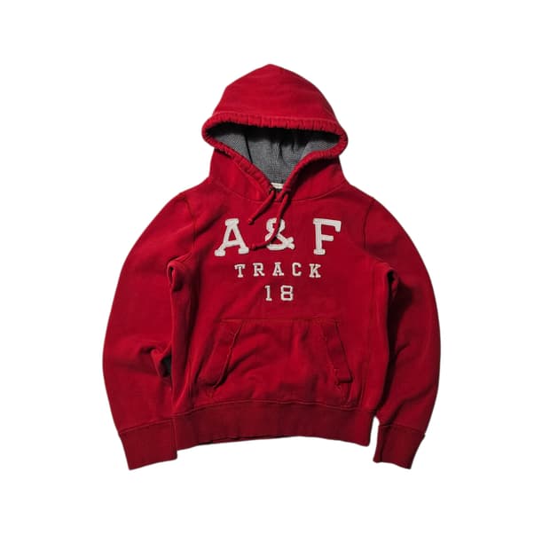 아베크롬비 레드 후드티 후드 M
