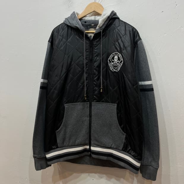 MARC LAURENT JPN 펑크 스컬 퀼팅 후드집업