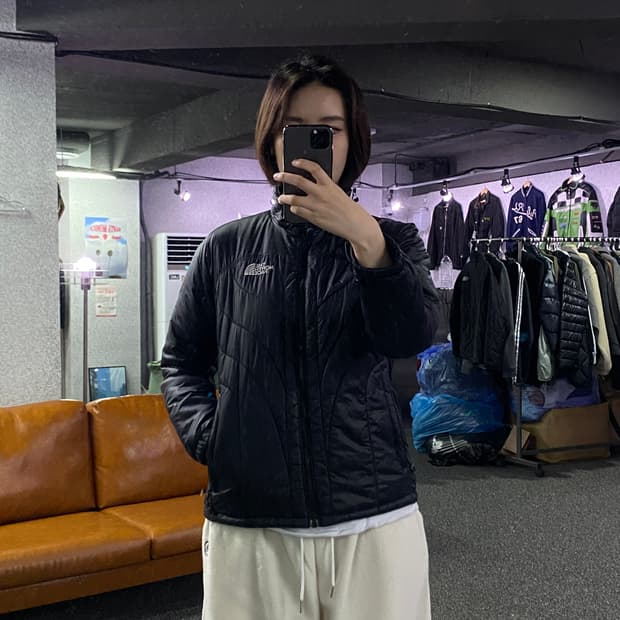 노스페이스 og 블랙 퀼팅 자켓 B2803
