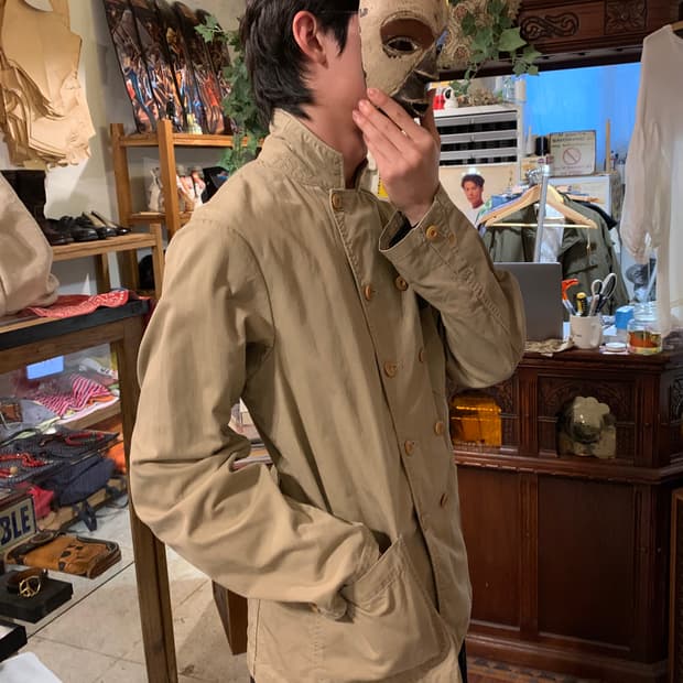 45rpm 베이지 피코트 셔츠 자켓