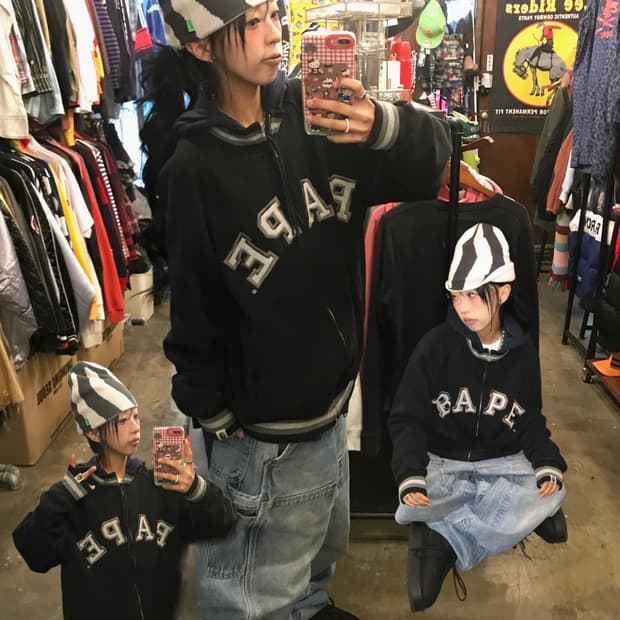 Bape Embroidery Logo Two-way Varsity Jk