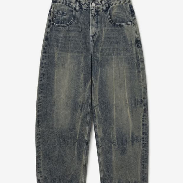 밀로 아카이브 리플렉트 커브드 데님 팬츠(오일 블루)