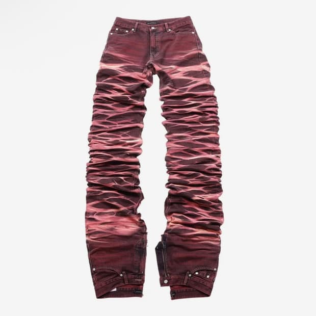 써저리 워싱 데님 곱창 팬츠 