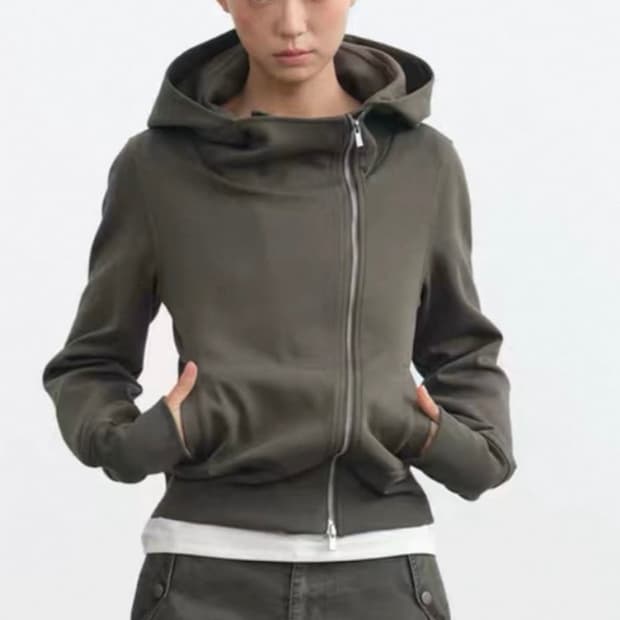 LINY LIBERTY Slim Fit Big Hooded Zip-Up