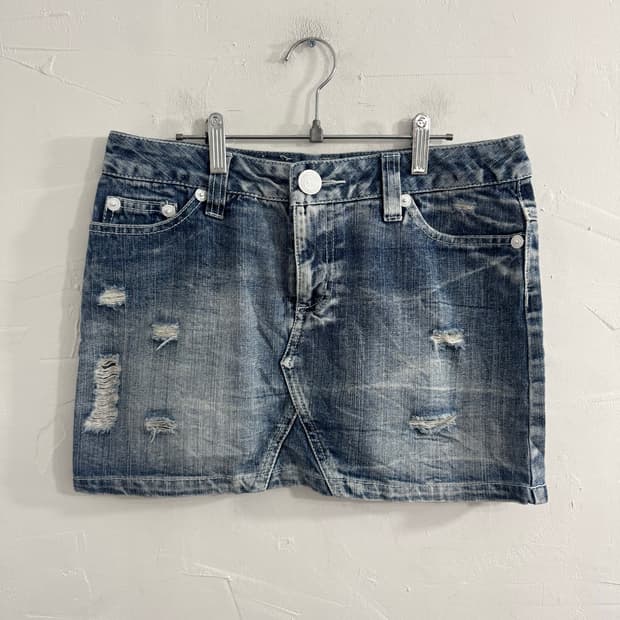 rush hour denim mini skirt