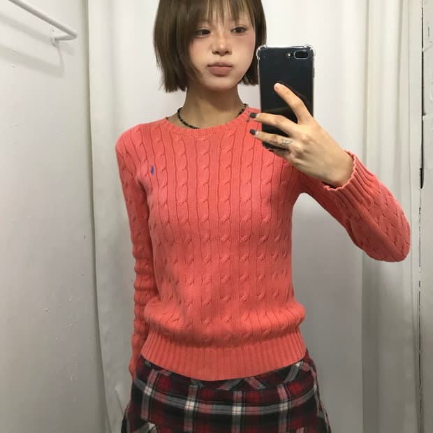 🍊폴로 랄프로렌 오렌지 케이플 니트 🍊