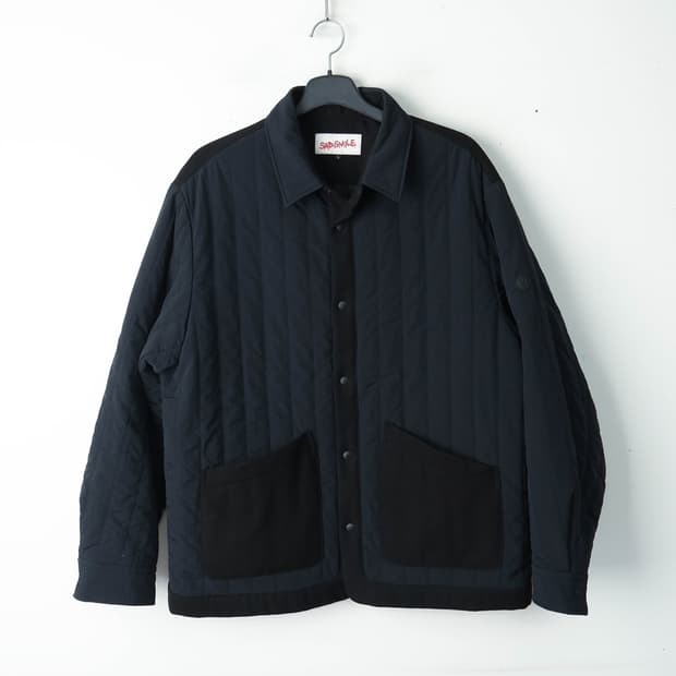 105/커스텀멜로우 새드스마일 버티컬 패딩셔츠