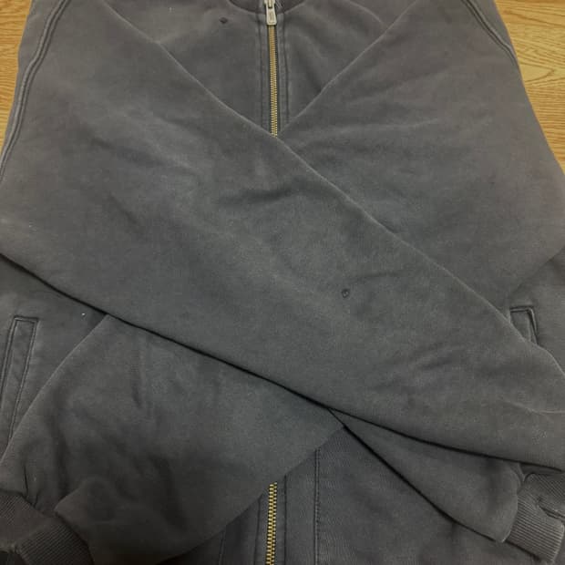 폴리테루 데미지드 집 저지 자켓