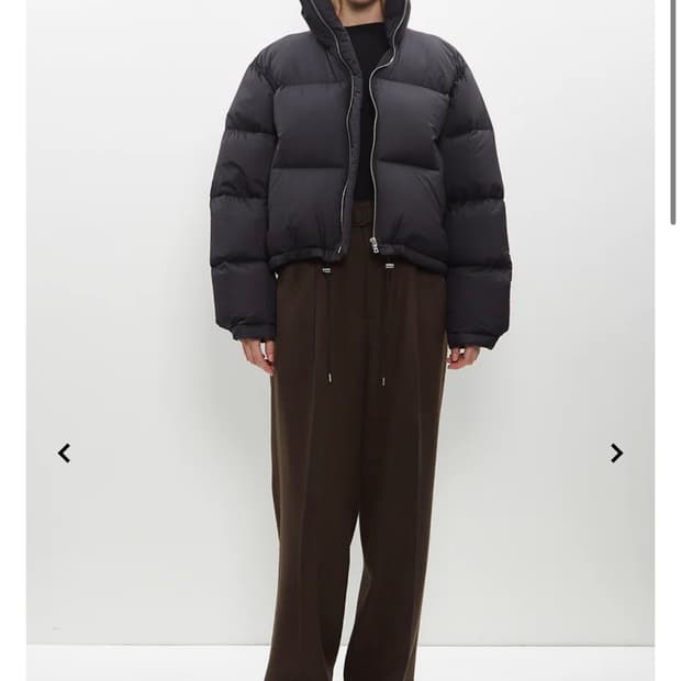 AURALEE 립스탑 다운 패딩 여성용 0사이즈 블랙