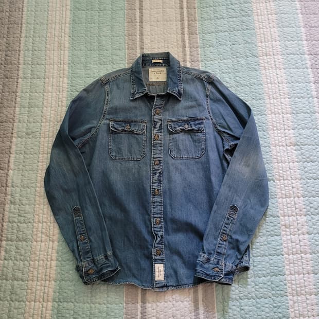 아베크롬비 Abercrombie 워크웨어 데님셔츠 XL 100-105