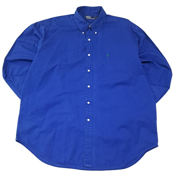 CL710 2XL 폴로 90s 코튼 버튼다운 로열블루 셔츠 남방