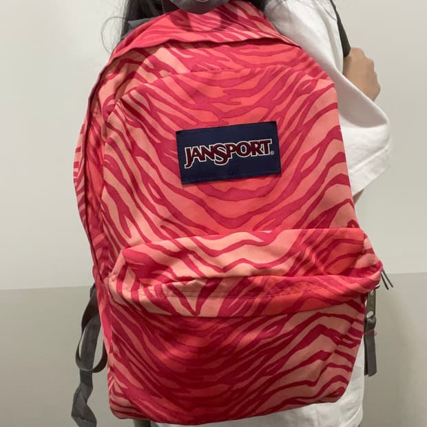 Jansport 잔스포츠 핑크 지브라 백팩