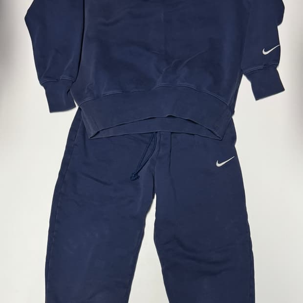 여성 나이키 기모 오버핏 맨투맨 22년도 트레이닝 세트 S 네이비