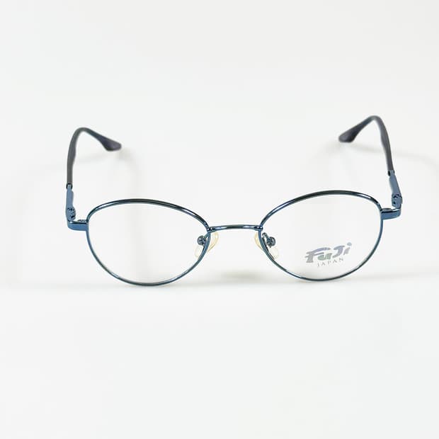 90s FUJI JAPAN 블루 메탈 오벌 프레임 빈티지 안경
