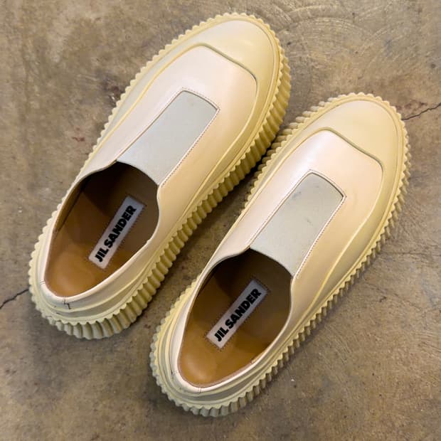 질샌더 레더 우먼 플랫폼 스니커즈