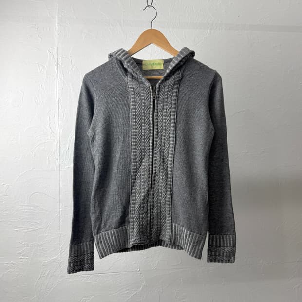 Camucamu 니트 후드 집업