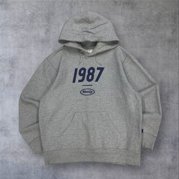Mmlg 그레이 컬러 빅로고 후드티