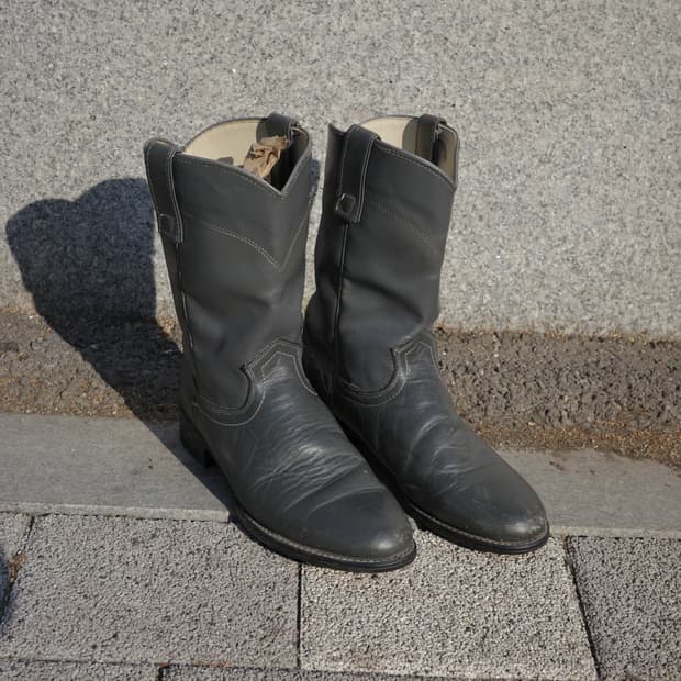 80s Wrangler 그레이 로퍼 웨스턴 부츠