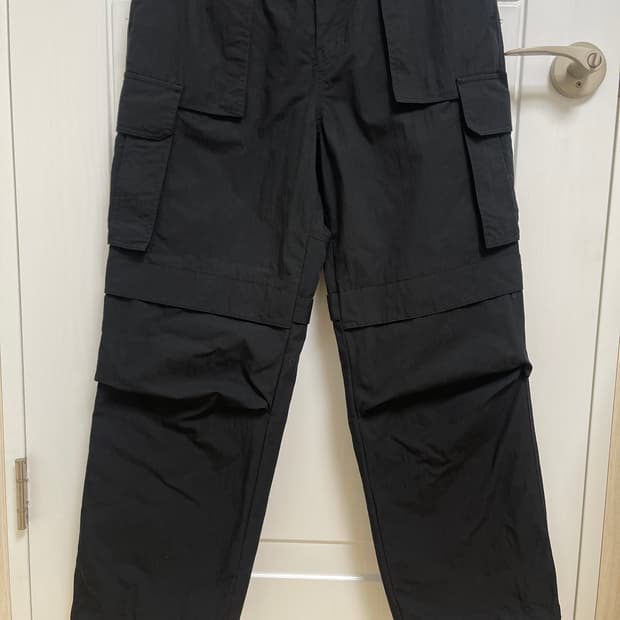 준지 코튼 벨크로 카고 팬츠