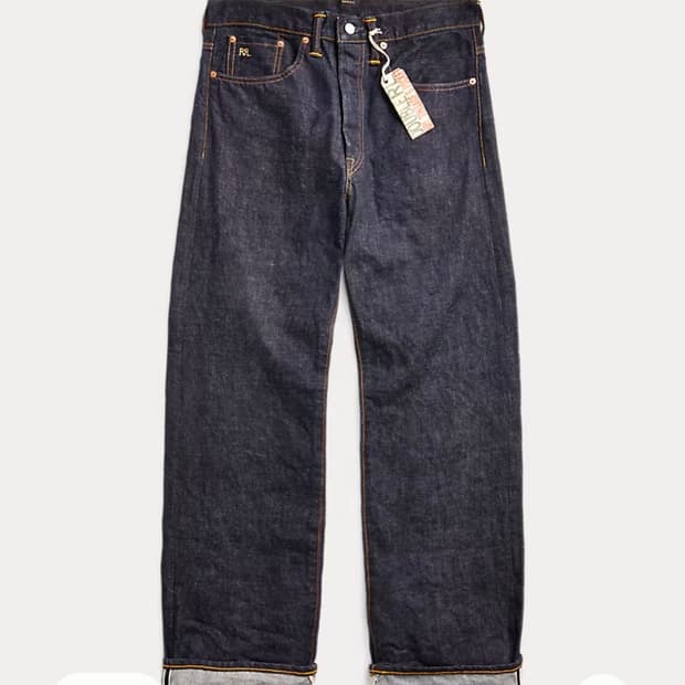 RRL 빈티지 파이브포켓 이스트 웨스트 셀비지 진