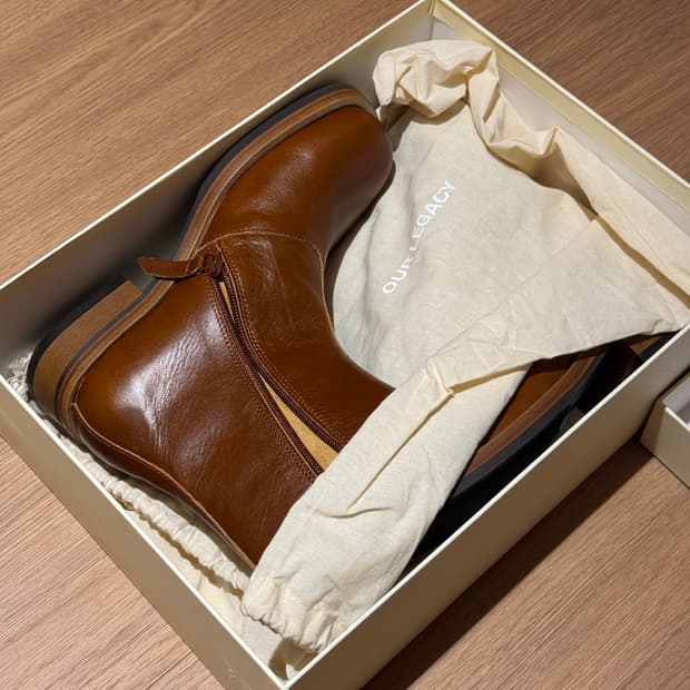 아워레가시 카미온 부츠 꼬냑 브라운 레더 38