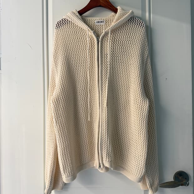 aeae 메쉬 니트 후드집업 