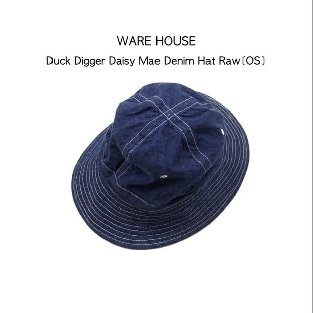 WAREHOUSE Duck Digger 데이지 메이 데님 햇 로우