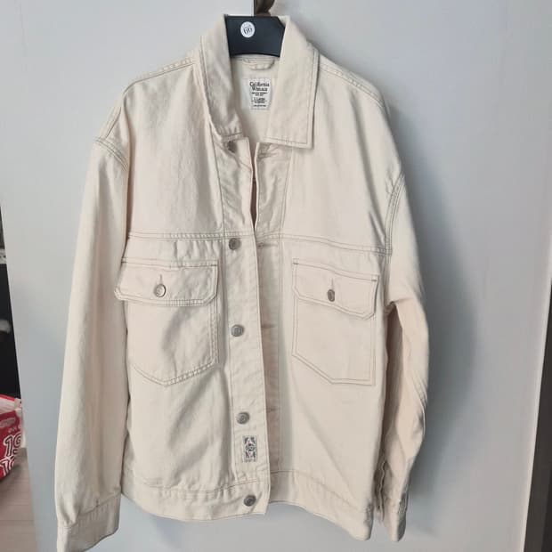 후아유 캘리포니아 코튼 트러커 자켓 (아이보리/XL)
