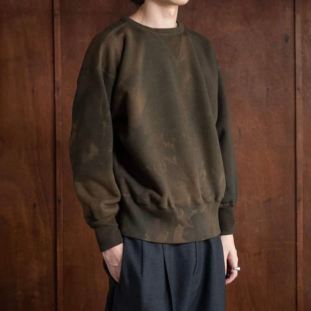 [40]타이가 타카하시 lot.603 믹스 그린 다잉 스웻 셔츠